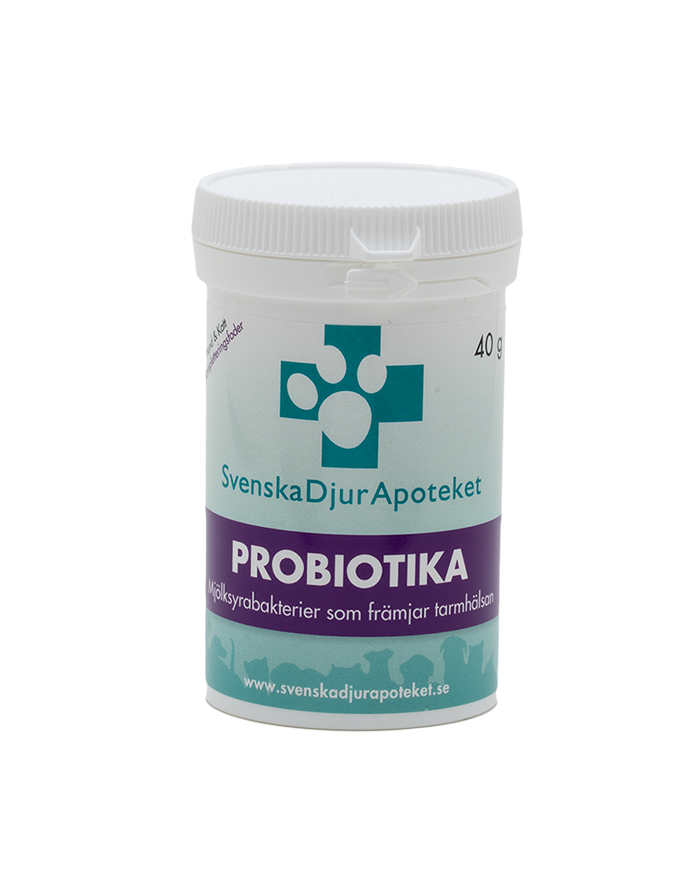 Probiotika är ett fodertillskott för hund och katt som har ostabil mage. En mage i obalans behöver mjölksyrebakterier för att få balans igen. Genom att ge probiotika kan du hjälpa din hund eller katt som har lös eller hård mage. Probiotika är ett tillskott för dålig mage hos djur, detta fallet speciellt för hundar och katter.