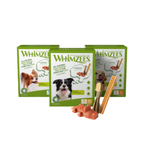 WHIMZEES Variety Value BOX håller hundens tänder rena och samtidigt är ett gott tugg för din hund. En sysselsättning som är nyttig och främjar en god munhälsa.